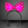 Light Up Pink Big Bow Headband - Blank